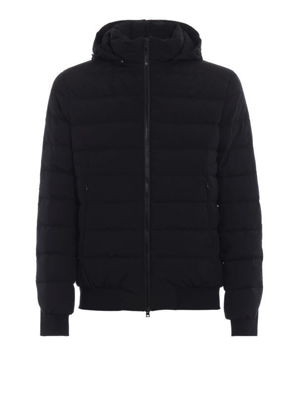 HERNO: padded jackets - Laminar-GORE® WINDSTOPPER® black down jacket