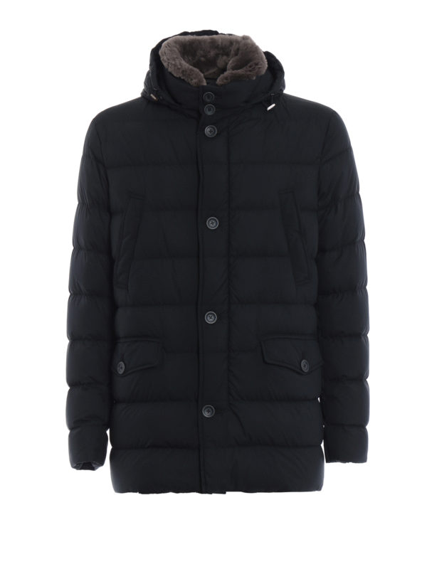 HERNO: padded jackets - Polar Tech fur collar jacket