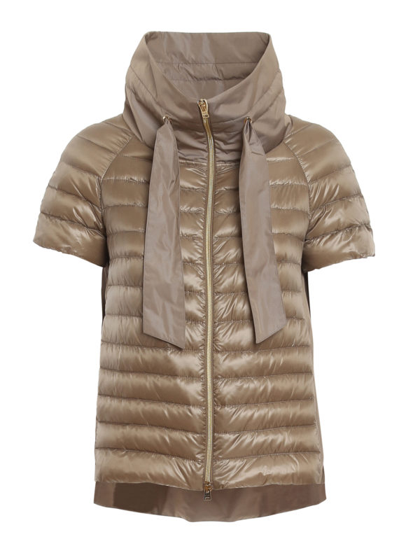 HERNO: padded jackets - Short-sleeved puffer jacket