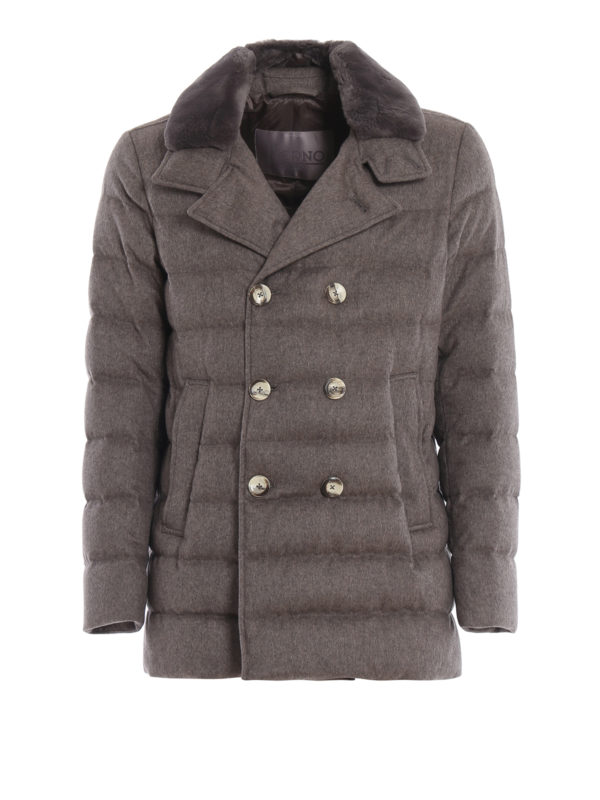 HERNO: padded jackets - Silk and cashmere blend puffer jacket