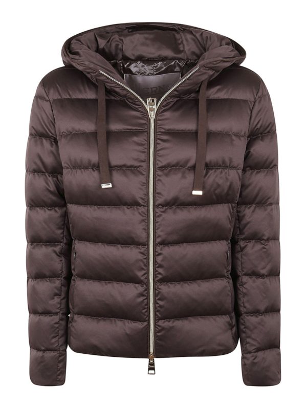 HERNO: padded jackets - Tech fabric padded hooded jacket