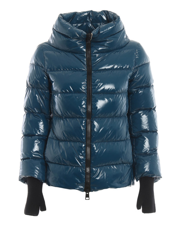 HERNO: padded jackets - Vinyl effect puffer jacket