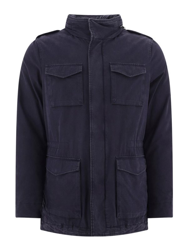 HERNO: parka - Parka in cotone con cappuccio