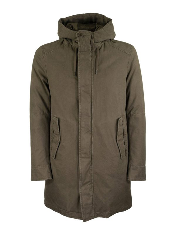 HERNO: parka - Parka imbottito in cotone