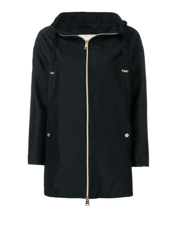 HERNO: parkas - Techno taffeta wide parka