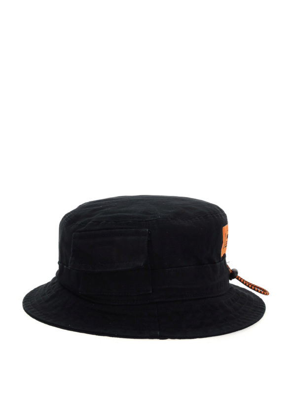 Heron Preston: hats & caps online - Patch logo bucket hat