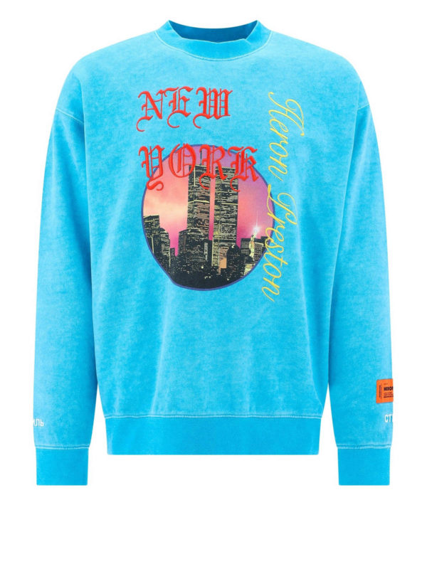 Heron Preston: Sweatshirts und Pullover - Sweatshirt - Hellblau