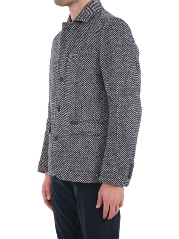 Herringbone formal jacket shop online: TRUSSARDI