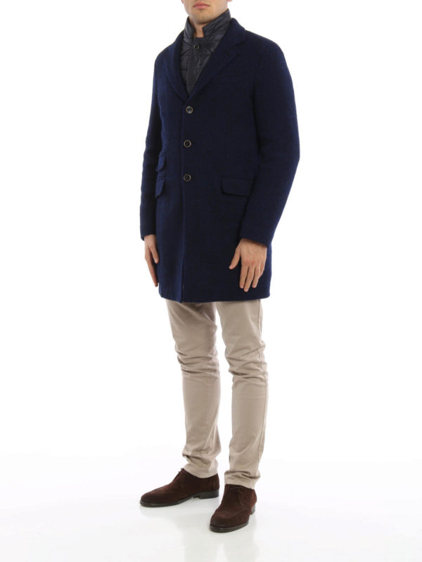 Herringbone wool coat shop online: FAY