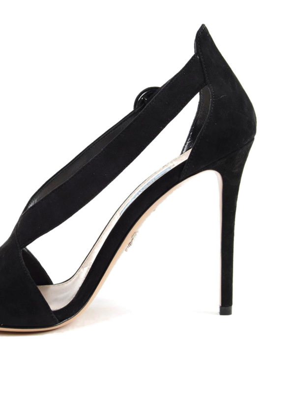 High suede sandals shop online: PRADA