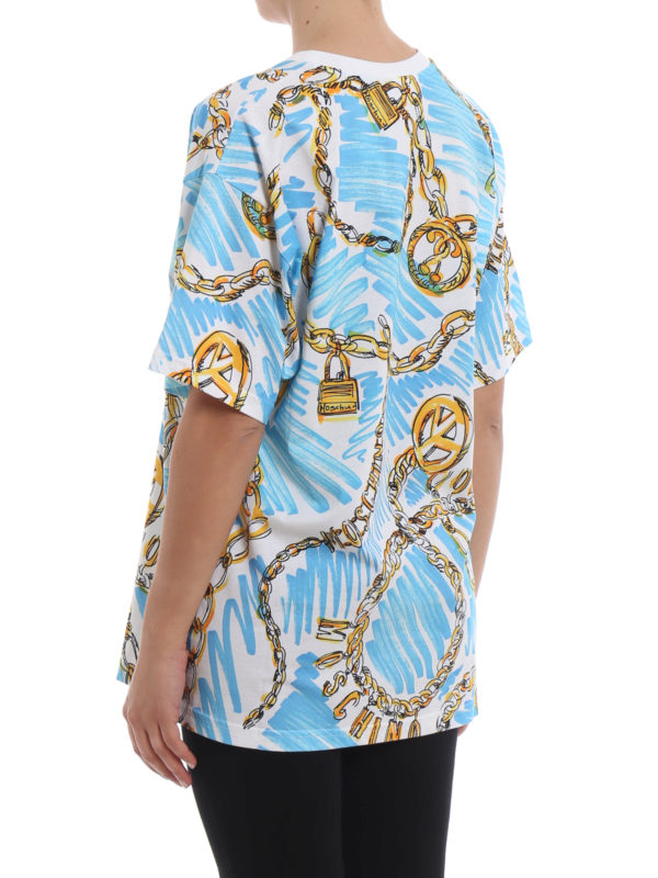 Highlighter effect print T-shirt shop online: MOSCHINO