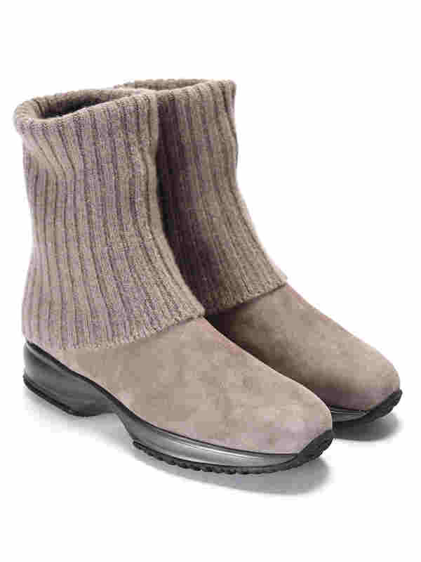 HOGAN: ankle boots - Knitted cuff ankle boots