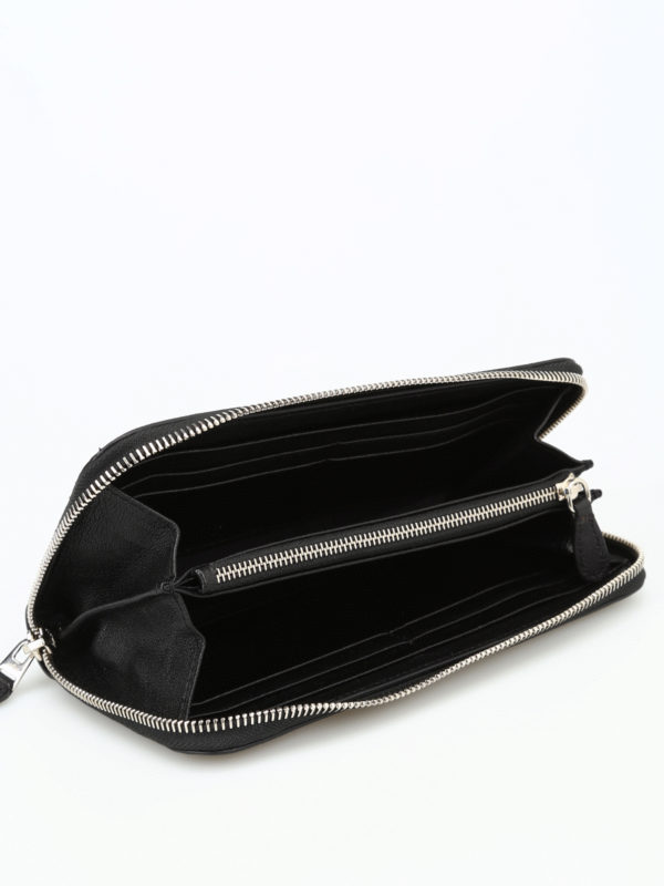 HOGAN buy online Glitter band leather zip-around wallet