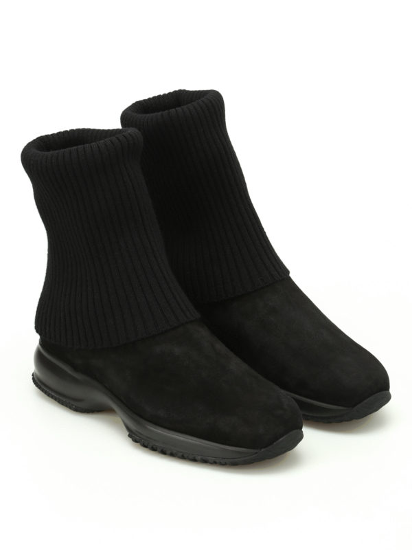 HOGAN: tronchetti online - Stivaletti Interactive suede e lana