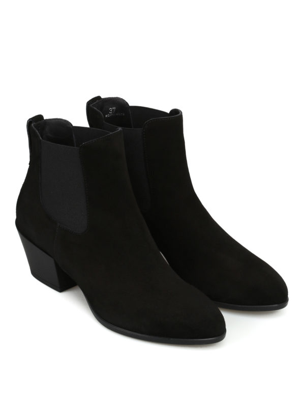 HOGAN: ankle boots online - Texan style black suede ankle boots