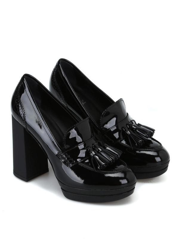 HOGAN: court shoes online - Patent leather loafer style pumps