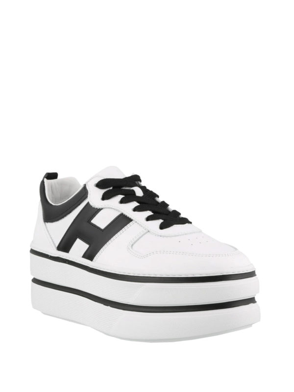 HOGAN: sneakers online - Sneaker H449 bianche e nere