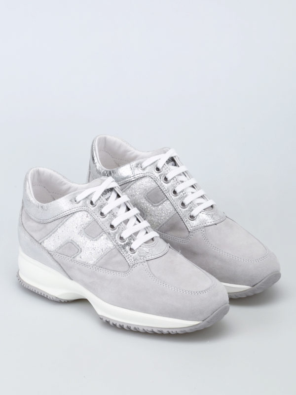 Hogan Interactive glitter H suede sneaker | HXW00N0S361IFZ2AOP