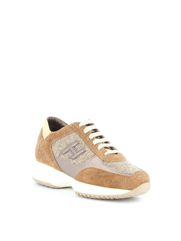 【送料&関税込】Hogan Interactive Suede Sneakers Hogan Interactive Man Suede Dark Brown Luxury Casual Hogan