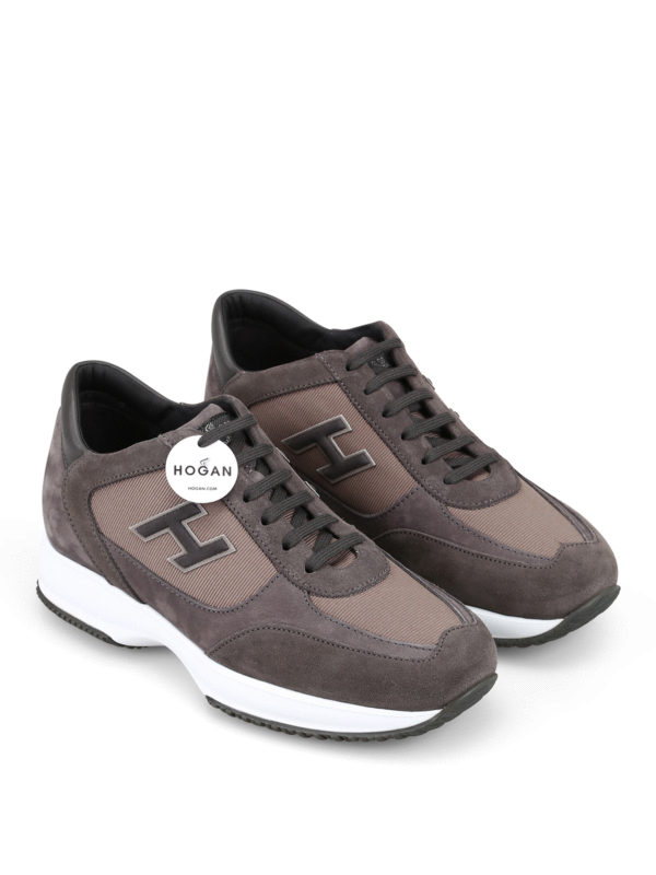HOGAN: sneakers online - Sneaker New Interactive H Flock tortora