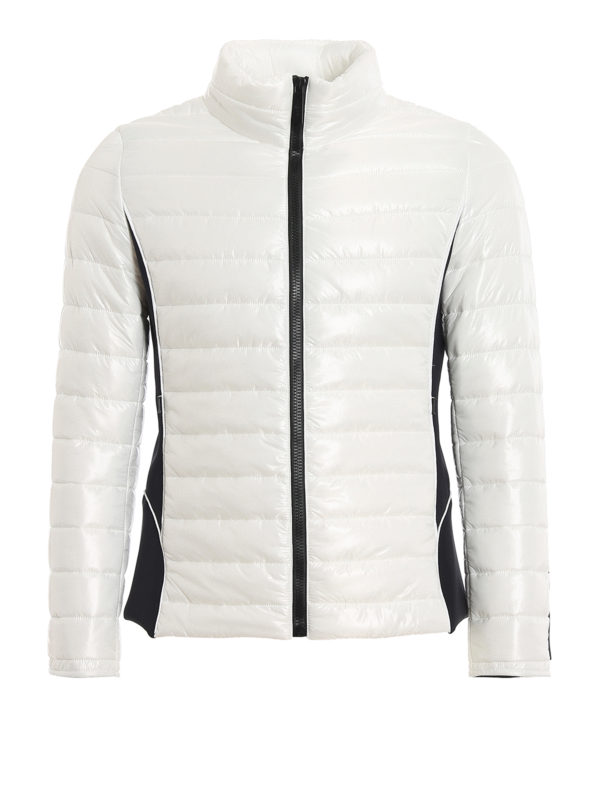 HOGAN: padded jackets - Rubber logo patch light puffer jacket