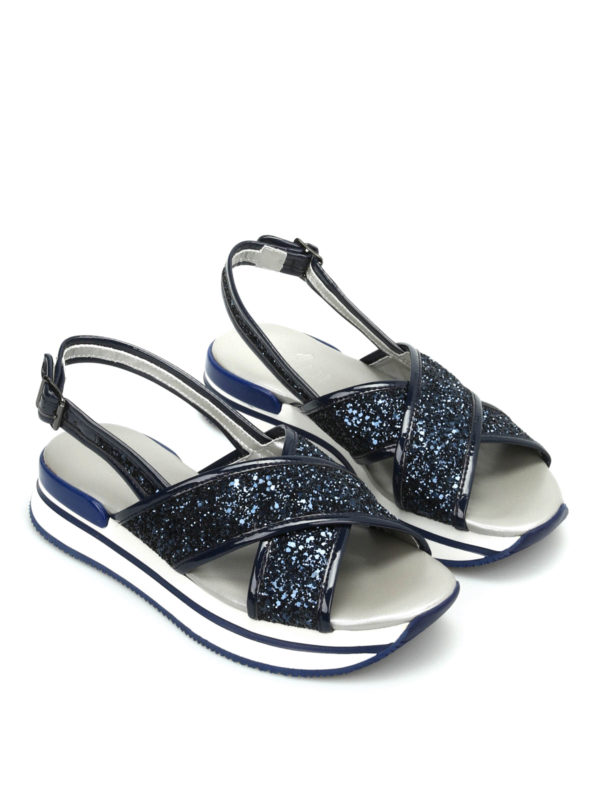 HOGAN: sandals - Glitter sandals