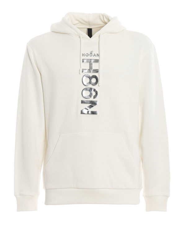 HOGAN: Felpe e maglie - Felpa con cappuccio e logo argentato