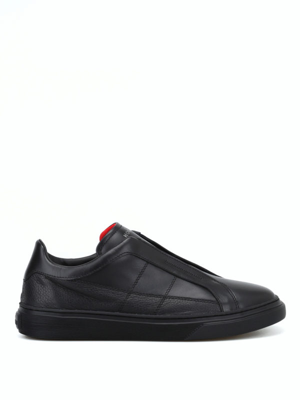 Sneakers Hogan Sneaker in pelle nera senza lacci