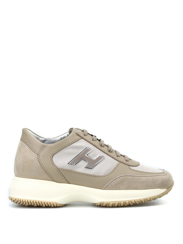 HOGAN: sneakers - Interactive beige con H vellutata