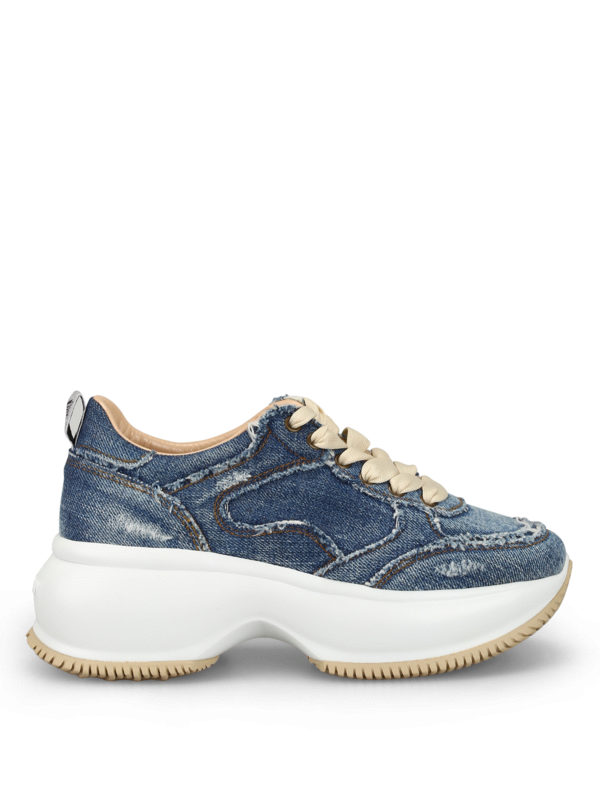 Hogan Maxi I Active oversized denim sneakers HXW4350BP20JDLU803