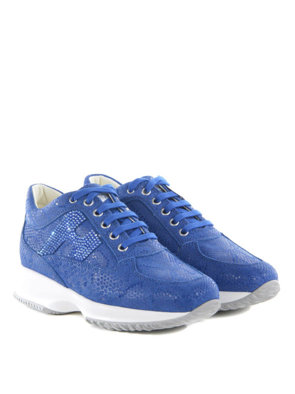 HOGAN: sneakers - Sneaker in pelle e strass