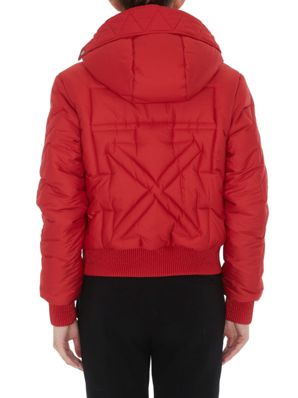 Hooded puffer jacket shop online: OFF-WHITE