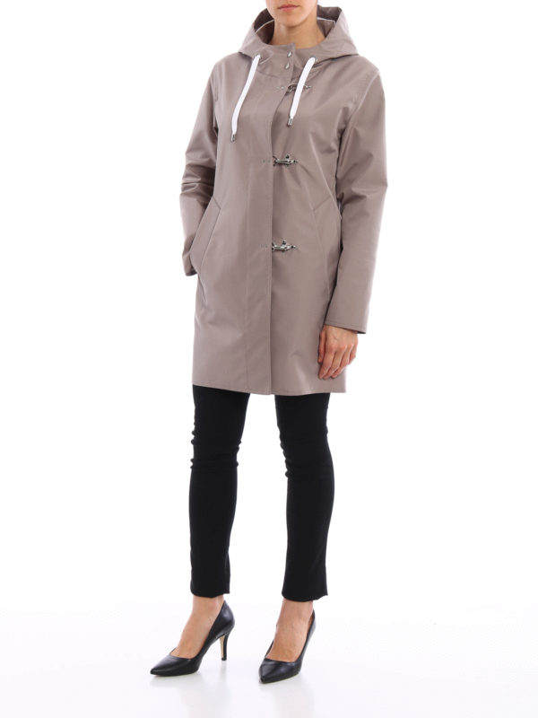 Hooded raincoat shop online: FAY