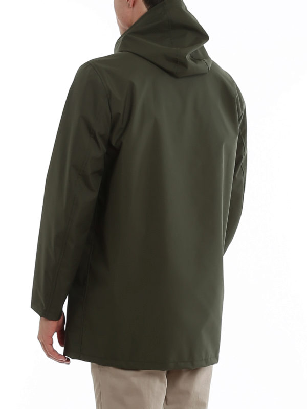 Hooded short raincoat shop online: FAY