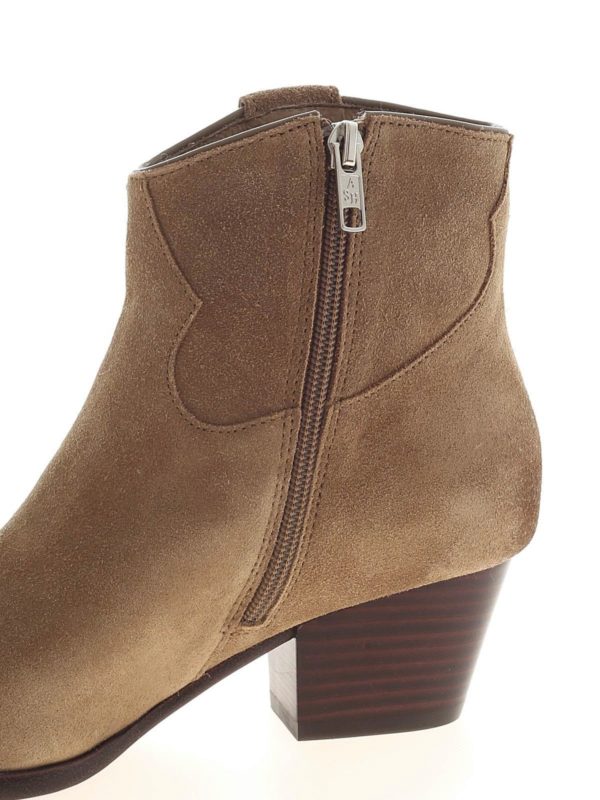 Houston pointed ankle boots in beige shop online: ASH