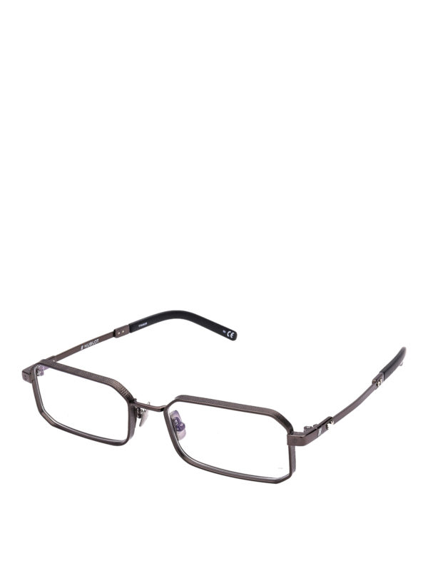 HUBLOT: Glasses - Bronze titanium rectangular eyeglasses
