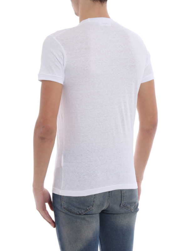 Hula Dance white T-shirt shop online: DSQUARED2
