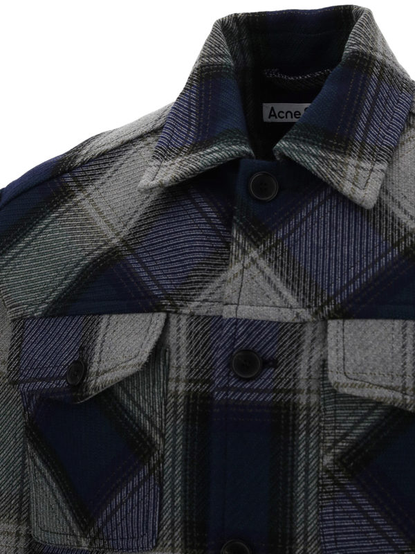 iKRIX Acne Studios: casual jackets - Checked wool blend jacket