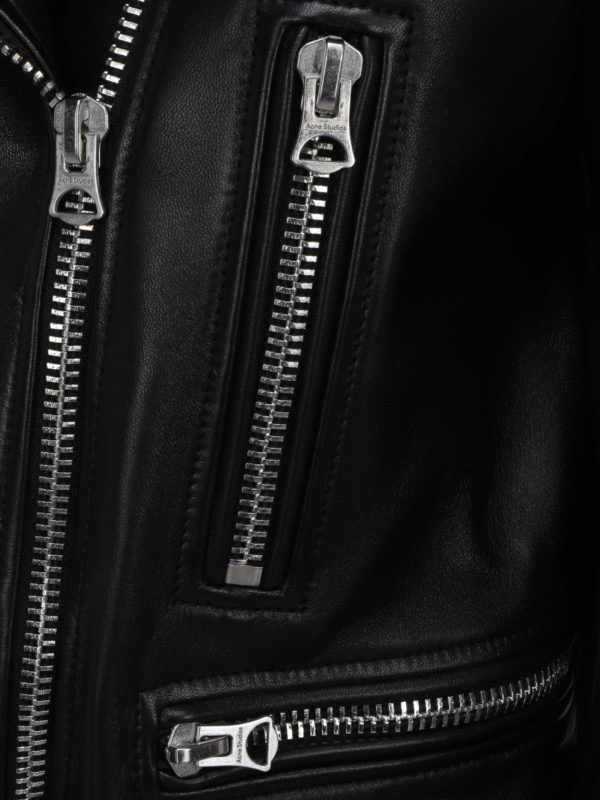 iKRIX Acne Studios: レザージャケット - レザージャケット - 黒