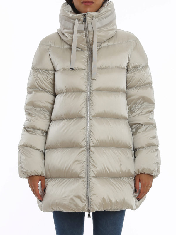iKRIX ADD: Lange Daunenmäntel - Daunenmantel - Hellgrau