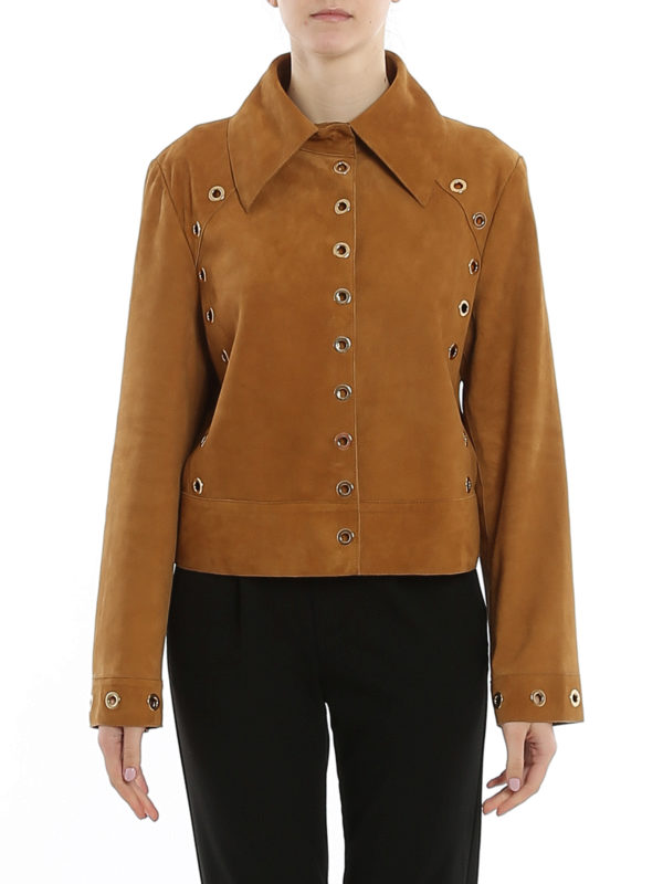 iKRIX ALBERTA FERRETTI: leather jacket - Eyelet suede jacket