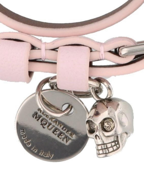 iKRIX ALEXANDER MCQUEEN: Bracelets & Bangles - Double wrap leather Skull bracelet