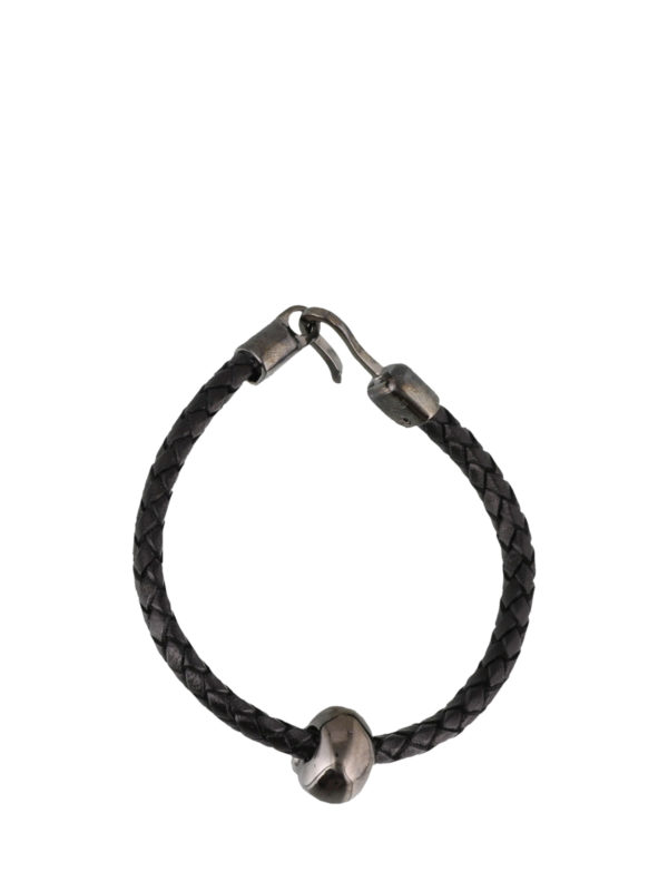 iKRIX ALEXANDER MCQUEEN: Bracciali e Braccialetti - Bracciale in pelle intrecciata con Skull