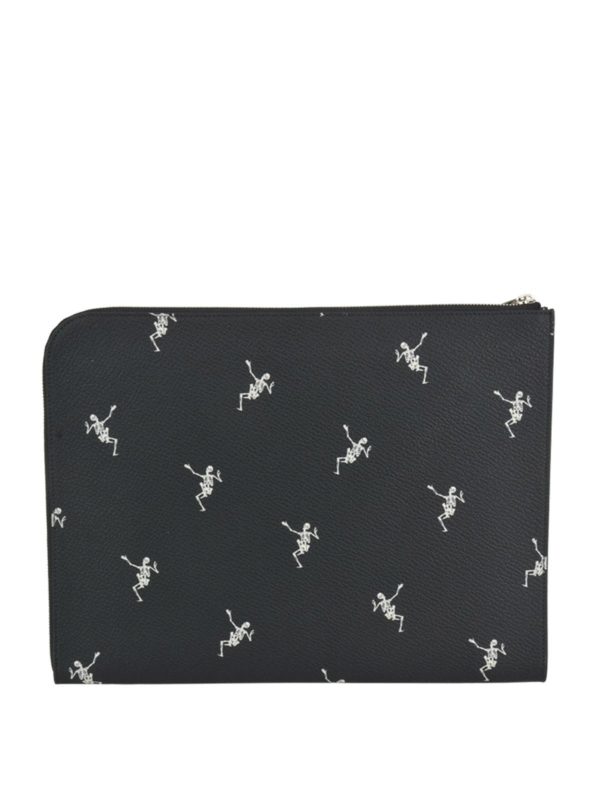 iKRIX ALEXANDER MCQUEEN: clutches - Dancing Skeleton leather clutch