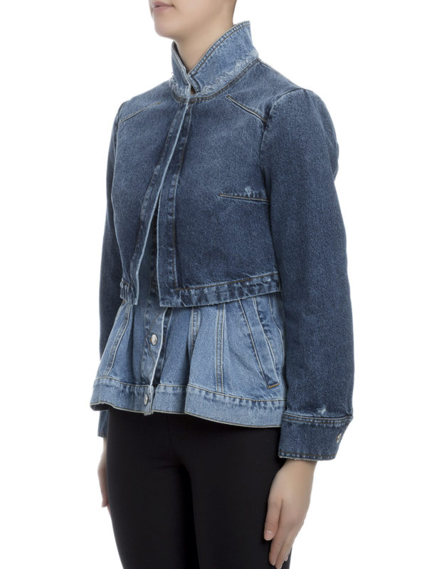 iKRIX ALEXANDER MCQUEEN: denim jacket - Layered effect denim jacket
