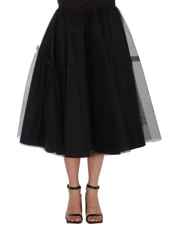 iKRIX ALEXANDER MCQUEEN: ニーレングススカート＆ミディ丈 - 膝丈/ミディスカート - 黒