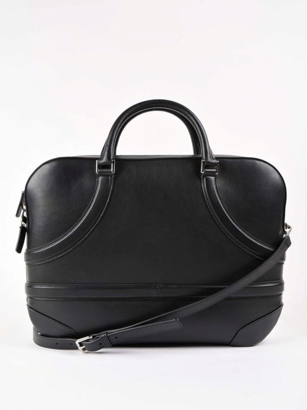 iKRIX ALEXANDER MCQUEEN: laptop bags & briefcases - Harness effect leather briefcase