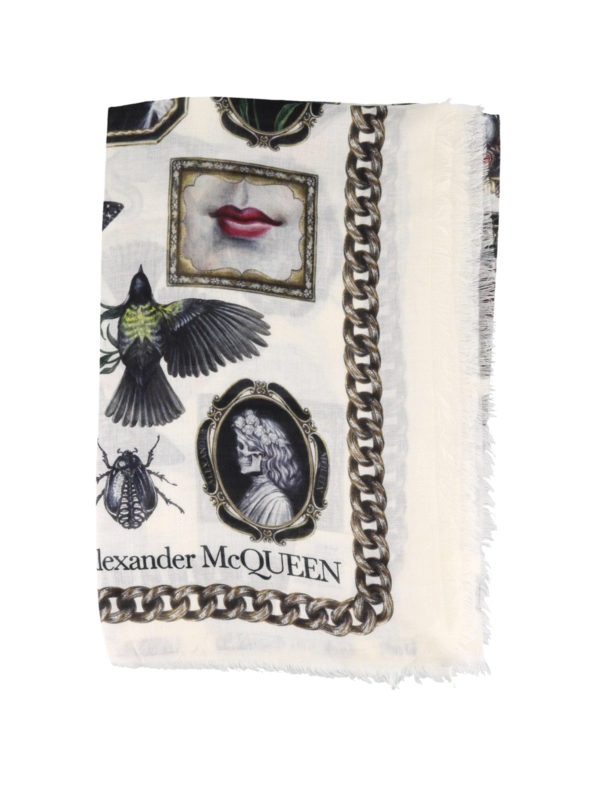 iKRIX ALEXANDER MCQUEEN: scarves - Cameo and Curiosities wool blend scarf