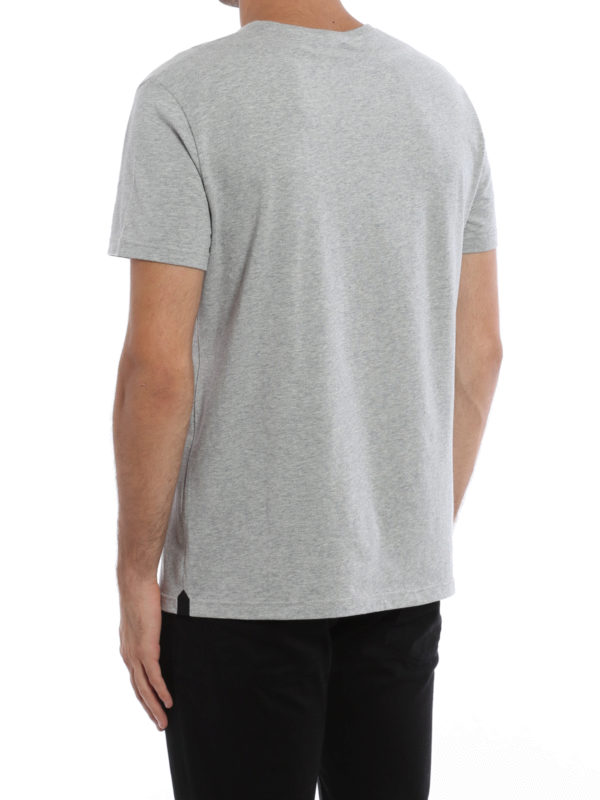 iKRIX ALEXANDER MCQUEEN: t-shirts - Embroidered peacock feather T-shirt