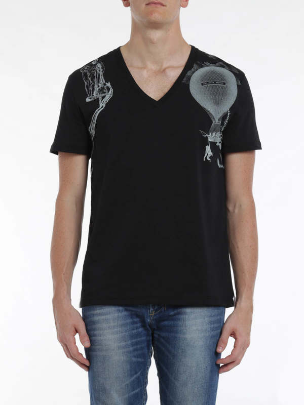 iKRIX ALEXANDER MCQUEEN: t-shirts - Harness print t-shirt